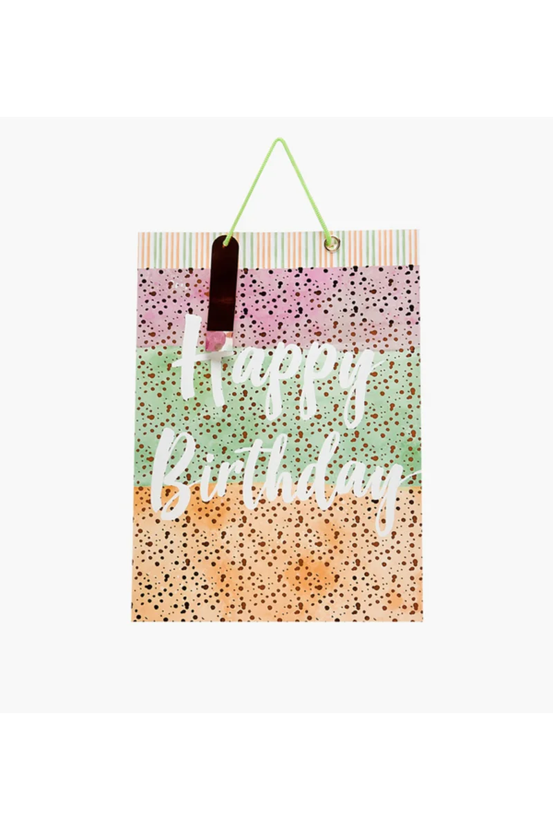 لايف ستايل Happy Birthday Print Paper Gift Bag - Extra Large